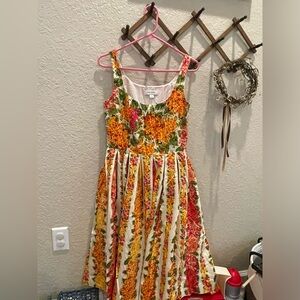 ISAAC MIZRAHI FOR TARGET FLOWERS SUNDRESS YELLOW SIZE 6